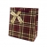 체크쇼핑백 소 버건디 14*15*7cm, 패턴 체크무늬 쇼핑백