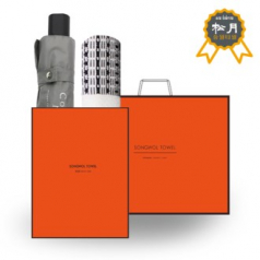 송월 C.M 3단 폰지 우산 + 송월 H.C 톤 타올 O.G 세트 2