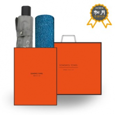 송월 C.M 3단 폰지 우산 + 송월 S.W 유니크 타올 O.G 세트 12