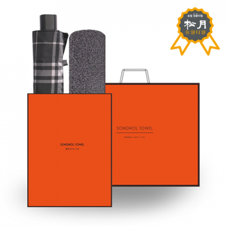 송월 SWU 3단 모던 체크 우산 + 송월 S.W 빌라 타올 O.G 세트 63 #2