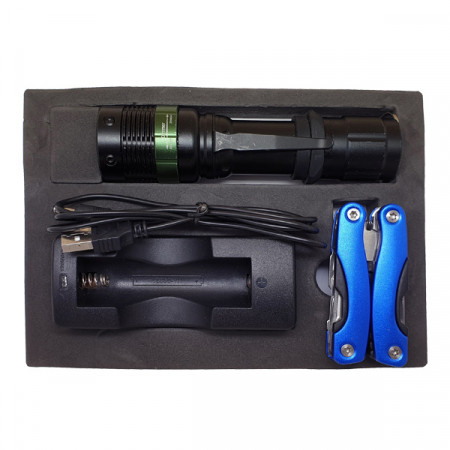 CREE 다이얼 줌인 충전후레쉬 +블루 다용도 공구 #2