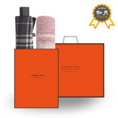 송월 S.W 3단 모던 체크 우산 + 송월 A.B 인디 타올 O.G세트92