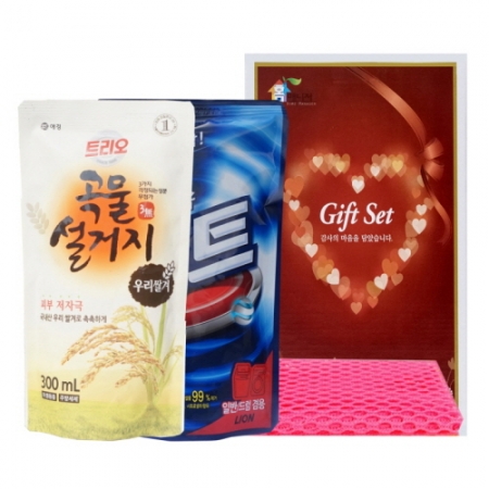 인센스 (2- 38호) 트 빨래세제리오 곡물 설거지 주방세제 (리필) 300ml, 비트 빨래세제 (리필) 300ml, 망사 수세미 #2