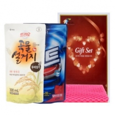 인센스 (2- 38호) 트 빨래세제리오 곡물 설거지 주방세제 (리필) 300ml, 비트 빨래세제 (리필) 300ml, 망사 수세미