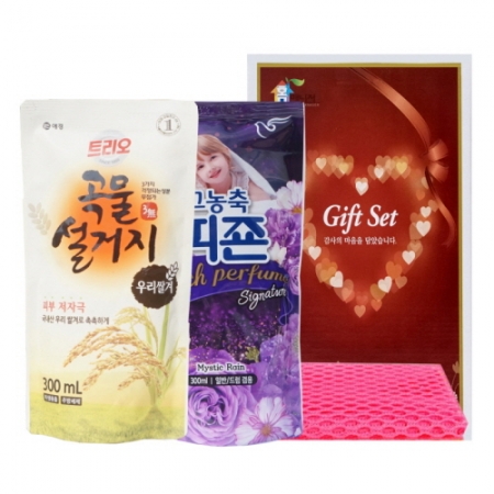 인센스 (2- 48호) 트 빨래세제리오 곡물 설거지 주방세제 (리필) 300ml, 피죤 섬유유연제 (리필) 300ml, 망사 수세미 #2