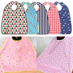 요양원 위생 성인 방수 턱받이 (버튼형) [국내 제작]