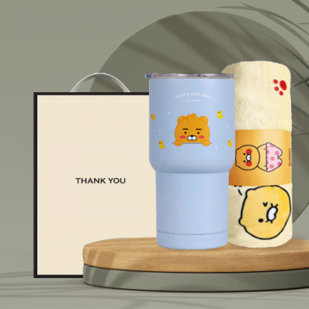 시즈넬 선물세트 스텐매트 텀블러 + 카카오 무릎담요 #2