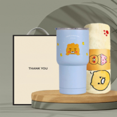 시즈넬 선물세트 스텐매트 텀블러 + 카카오 무릎담요