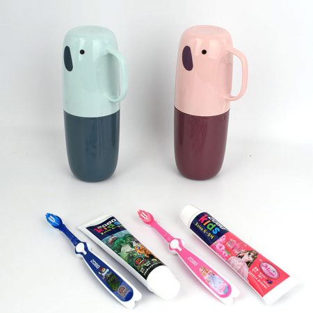 휴대용 코끼리 칫솔통 2080 칫솔 치약 키즈 세트 #2
