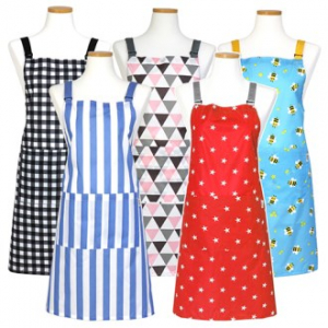 카페 바리스타 업소용 서빙 버클 X자형 패턴 방수 앞치마 (대) [국내 제작]