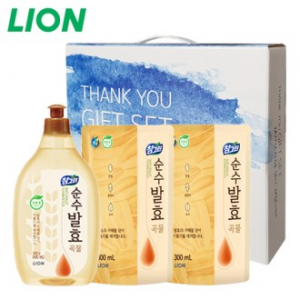 참그린 순수 발효곡물 주방세제, 주방세제 리필 3개 선물세트