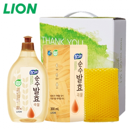 참그린 순수 발효곡물 주방세제, 수세미 2개 선물세트 #2