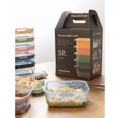 채널앤쿡 밀폐용기 냉장고 정리 용기 5p세트 #3