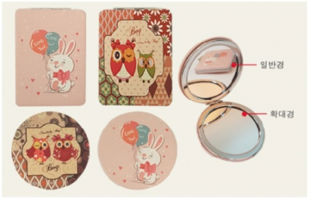 EM 원형 사각 컴팩트 캐릭터 손거울 #2