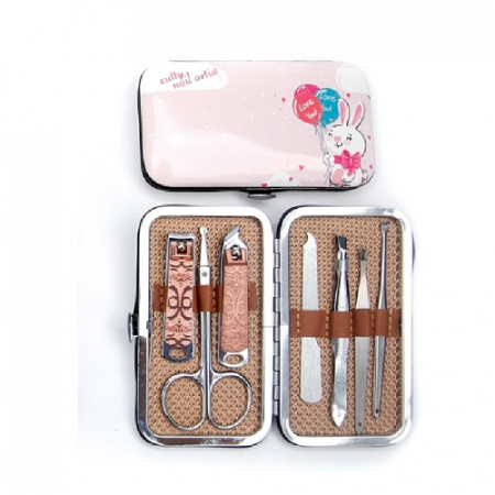 토끼 부엉이 사각 타원 미용세트 7P 고급 금색 손톱깍이 #2