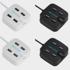아트텍 USB 3.0 4포트 핸드폰 풍성 거치대 겸용 허브 CA208