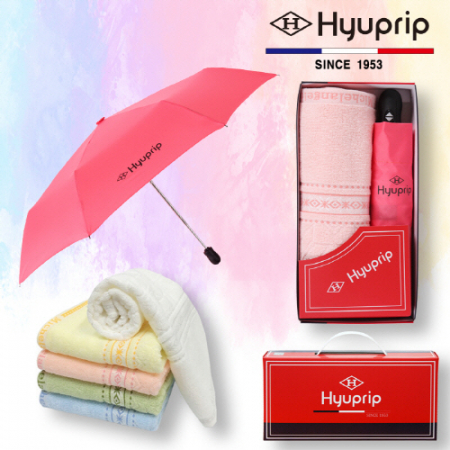 협립 3단 초 미니 마시멜로 완전 자동우산 1P + 마시멜로 타올 1P 세트 #2