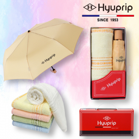 협립 3단 마시멜로 수동 우산 1P + 마시멜로 타올 1P 세트 #2