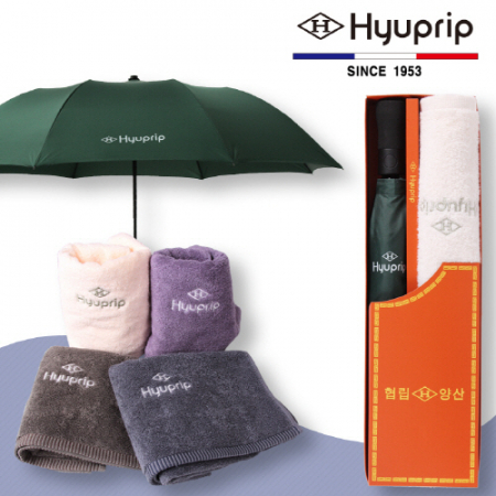 협립 2단 베이직 자동 우산 1P+호텔 170 타올 1P 세트 #2