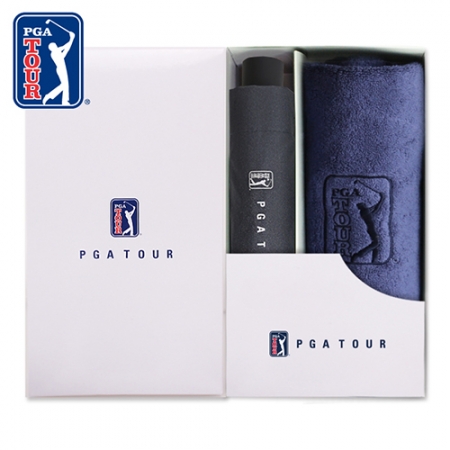 PGA 3단 수동 블랙 메탈 우산 + 190g 호텔타올세트 #2