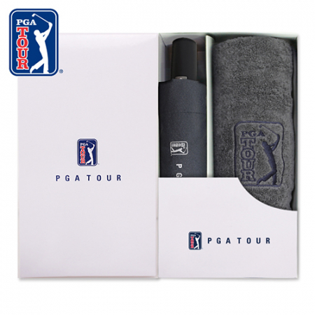 PGA 3단 완전자동 블랙 메탈 우산 + 190g 호텔타올세트 #2