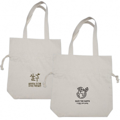 드림 복주머니 에코백(미색) - 중