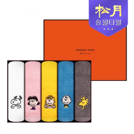 송월 스누피 피너츠 핸드타올 5P세트 #2