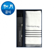 송월 타올 우산세트 22 (3단 폰지 우산1 + CM 포라인40 타올1)