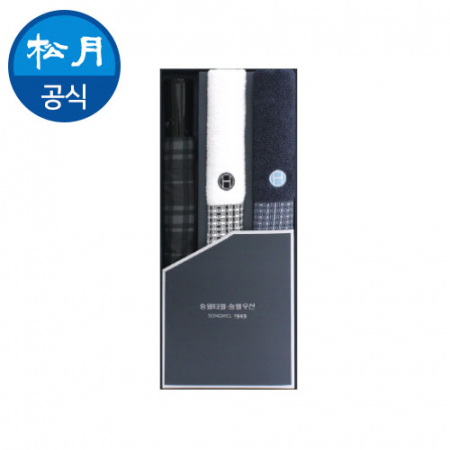 송월 타올우산세트 11 (2단 모던체크 우산1 + 호텔컬렉션 톤40 타올2) #2
