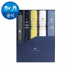 송월 타올우산세트 08 (CM 3단 폰지우산1+CM 2단 폰지바이어스 우산1+CM 센치40 타올3)