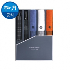 송월 타올우산세트 06 (3단 모던체크 우산1+2단 모던체크 우산1+호텔컬렉션 어로우40 타올3)