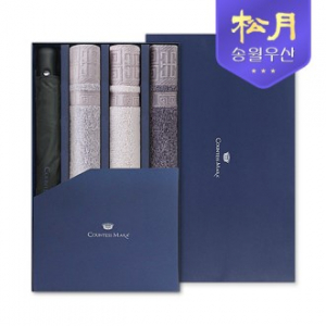 송월 CM 2단 빗살 보더 65 우산 + 격자 40 타올 콤보 세트