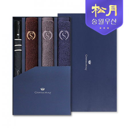 송월 CM 2단 폰지 바이어스 우산+슈퍼 클래스 S90 타올 콤보 세트 #2
