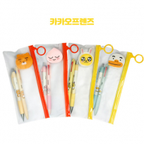 카카오 프렌즈 지우개 세트 B (3색 볼펜+샤프+지우개)