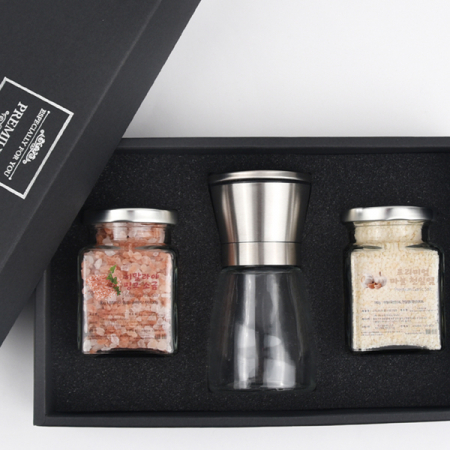 히말라야 굵은 핑크소금 + 마늘 소금 + 고급 스텐 그라인더 선물세트 // 쇼핑백포함 #2