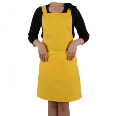 단색 앞치마- 개나리색