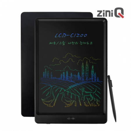 지니큐 LCD-C1200 컬러 글씨 Color 전자 노트 전자 보드 메모 패드 메모장 낙서장 드로잉 패드 #2