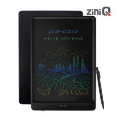 지니큐 LCD-C1200 컬러 글씨 Color 전자 노트 전자 보드 메모 패드 메모장 낙서장 드로잉 패드