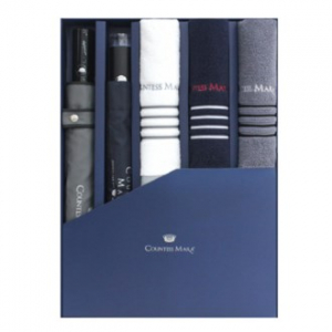 송월 우산 수건 콤보 세트 CM 2단 폰지 바이어스 우산 1개, CM 2단 도트보더 1개, CM 포라인40 타올 3장