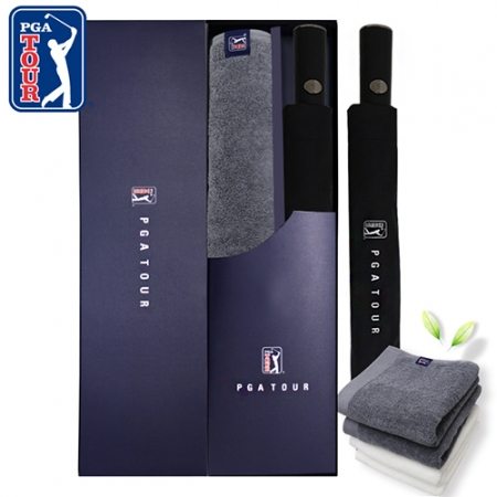 PGA 2단 자동 리플렉티브 우산 + 260g 코마사 타올세트 #9