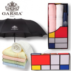 가르시아 2단 심플우산1P+마시멜로 타올2P- 세트