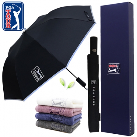 PGA 2단 자동 리플렉티브 우산 + 190g 호텔타올세트 #2