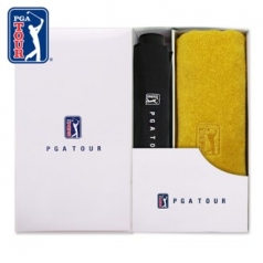 PGA 3단 수동 리플렉티브 우산 + 170g 면사 타올세트