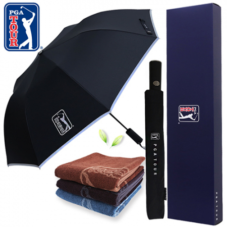 PGA 2단 자동 리플렉티브 우산 + 170g 죽사 타올세트 #2