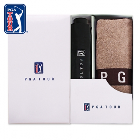 PGA 3단 수동 리플렉티브 우산 + 130g 면사 타올세트 #2