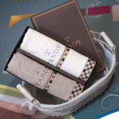 탠디 T-21 클래식체크 세면타올 2매 세트 40x80cm, 타올