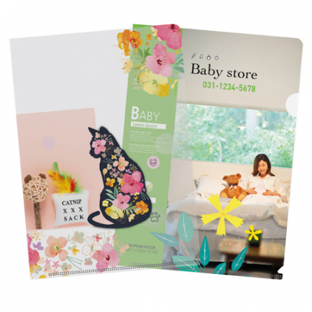 [주문제작] L홀더 화일 (반투명 - 투명 컬러 인쇄) #2