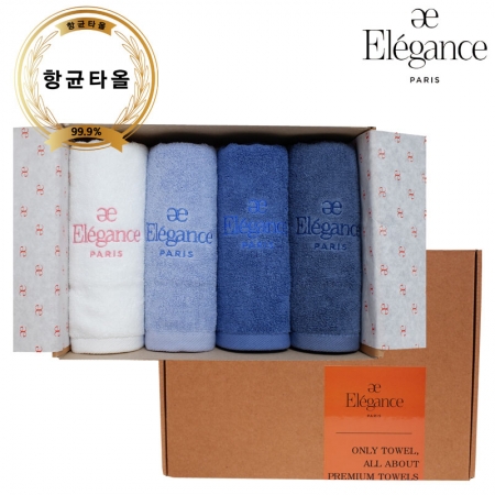 엘레강스 E-21 솔리드 향균 세면타올 4매 세트 40x80cm, 타올 #2