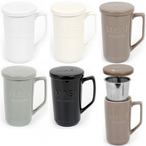 이태리 멀티 차우림 머그 세트 500ml ( 머그+뚜껑+티바스켓)