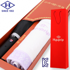 협립 2단 폰지 우산+눈꽃 타올 1P 세트